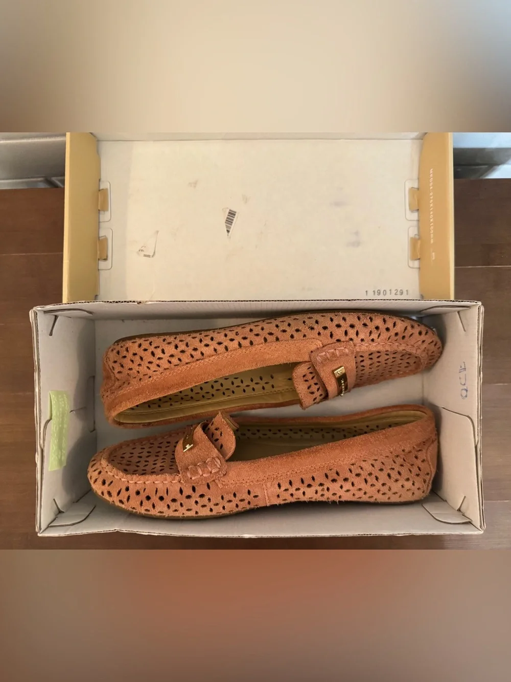 Michael Kors Dusty Rose Suede Perforated Loafers